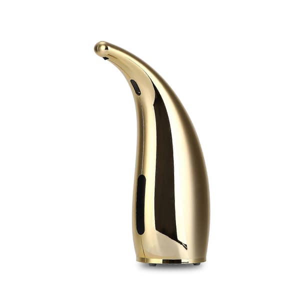 Automatisk sæbedispenser, berøringsfri flydende sæbedispenser, med infrarød bevægelsessensor, guld, 300 ml/11 oz