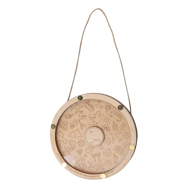 Personlig Møntboks Rejsegave Diske til Leg med Mønter der Glider Nedad Transparent Disk Pengekasse B
