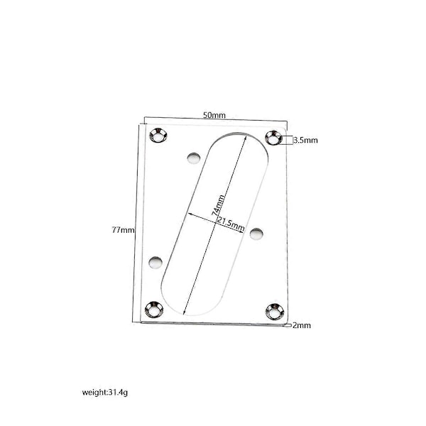 Gitarrdelar Konvertering Pickup Monteringsring - Humbucker Telecaster Stall