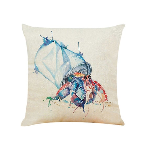 Fargerikt Bio Marine Bomulls Lin Putetrekk Bilpute Nap Pillow