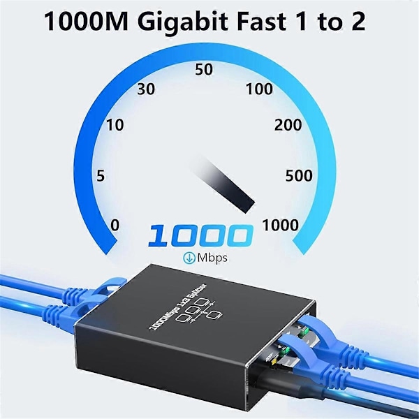 1000Mbps 1 till 3 Gigabit Ethernet Adapter RJ45 Splitter Lan Anslutning Internet Splitter LAN Splitter