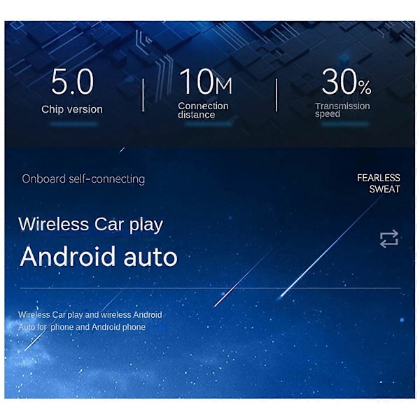 2-i-1 CarPlay-box Android Auto Trådlös CarPlay-omvandlare Bil Android Smart Box Trådlös Adapter Biladapter