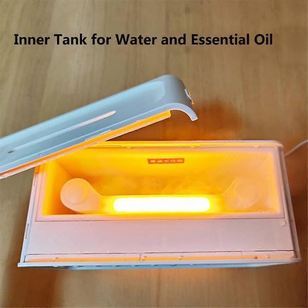 Vit Brus Maskin Diffuser Luft Aroma Diffuser Luftfuktare med 8 Vita Brus Justerbar Nattlampa
