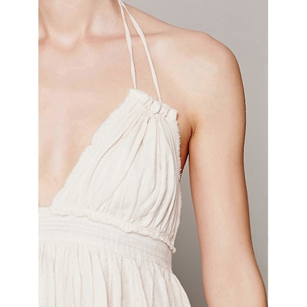 Dame Sommer Halter Deep V Neck Sexet Patchwork Mini Korte Kjoler