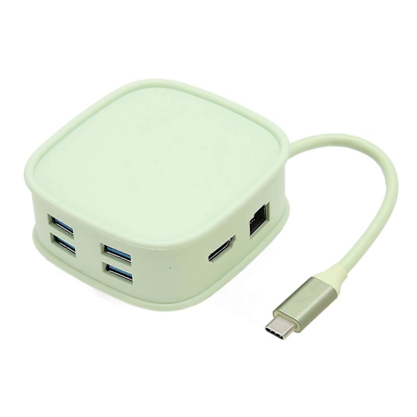 USB C Docking Station 10 i 1 PD Hurtig Opladning 4K HD RJ45 Port Høj Hastighed USB C Splitter til Laptop Desktop Rejse Grøn YEMMA