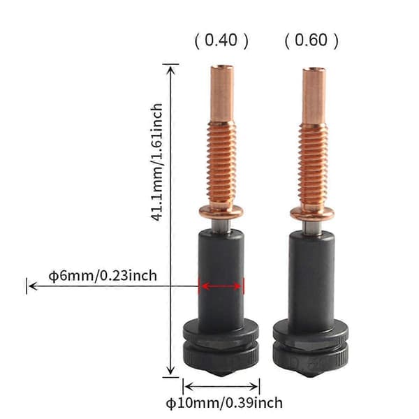 Opgraderede High Flow 0.4mm Dyser Hærdet Stål/Kobber/Titanium /TC4 Materiale til Hotends 3D Printer Dele