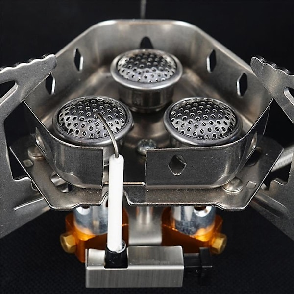 Outdoor Portable Three Head Stove Camping Windproof Stove Camping Picnic Outdoor Foldable Stove Wit