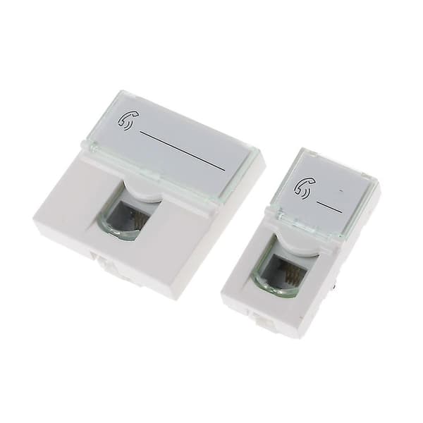 1-pack Cat3 Telefon Keystone Jack Telefon Keystone Kopplare Rj11 Cat3 Vit