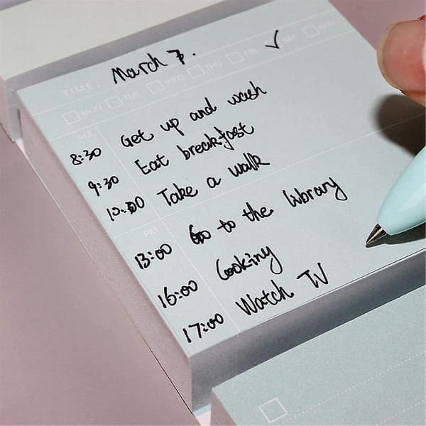 Bærbare tomme sticky notes, selvklæbende indeksfaner, organizer til planlægger, journal, kalender, 480 ark, grøn