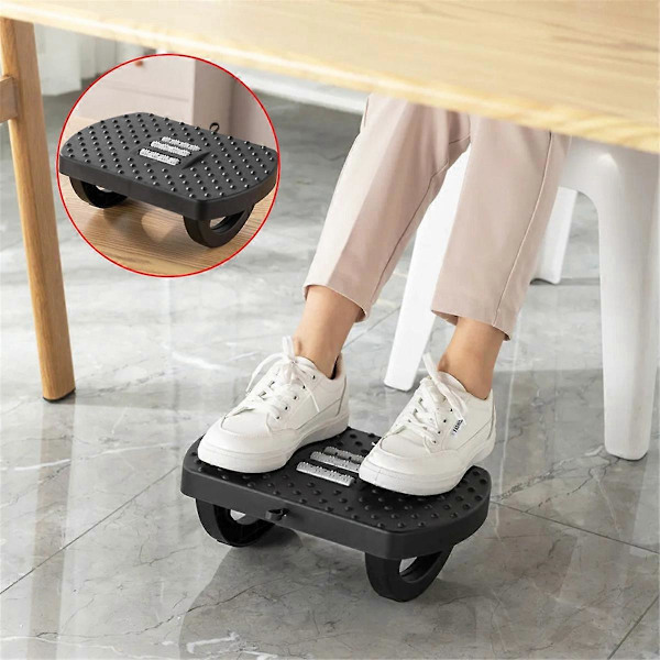 Bärbart Fotstöd Halkfritt Skrivbordsfotstöd Ergonomisk Pall (med Massagerullar) Kontorsfotstöd