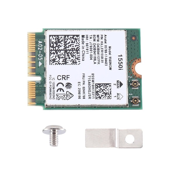 1550i Wifi Card Dual Band 1730mbps Wireless 9560ngw Ngff Key E Wifi Adapter 9560ac 802.11ac Bt 5.0