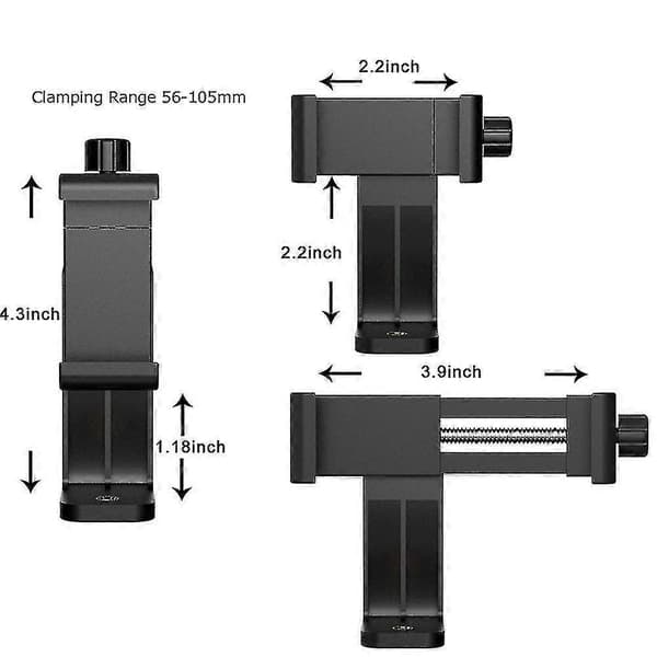 Stativ Telefonfeste Holder Hode Standard Skrue Adapter Roterbar Digital