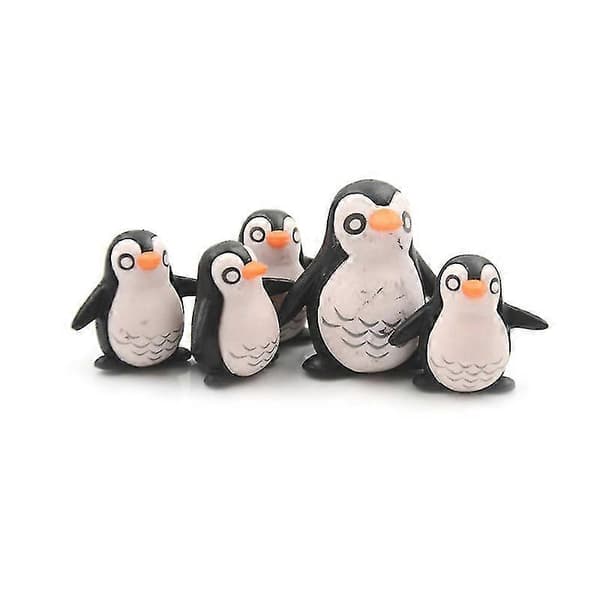 5 st Mode DIY Pingvin Ornament Miniatyr Trädgårdsdekoration Dockhus Mini Gåva
