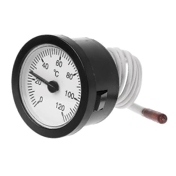 Dial Termometer Kapillær Temperaturmåler 0-120 Vann & Olje Med 1m Sensor