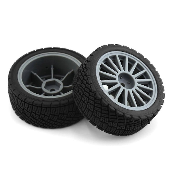 4 stk. 67 mm gummidekk hjuldekk for XV01 XV02 TT01 TT02 PTG-2 1/10 RC racerbil oppgraderingsdeler, hvit