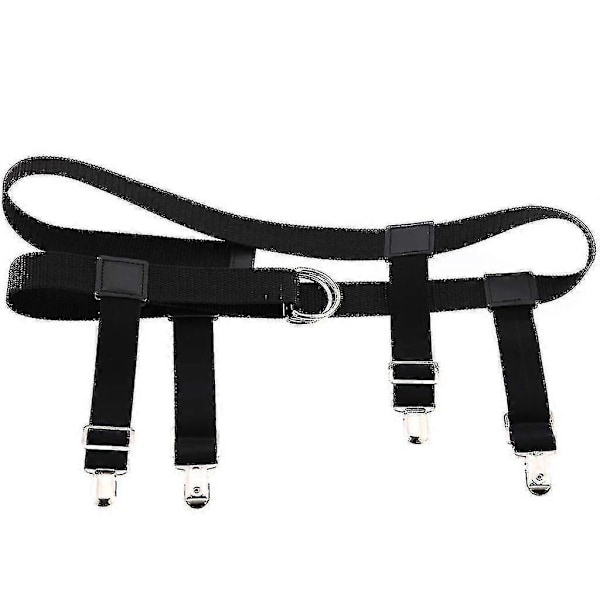 Elastisk nylon taljebælte til mænd og kvinder med strømpeholdere, clips, strømper, bukser, jeans holder stropper