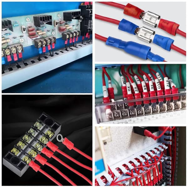 Ledningsende terminalboks 360PCS O type bullet terminal kombinationsfjeder 18 slags terminaler