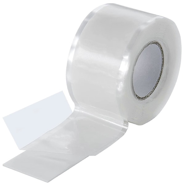 2x Selvsmeltende silikone tape (selv-amalgamering, selvvulkaniserende), (vand, luft), 25 mm bred, hvid