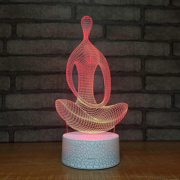 SBSG Natlampe til Børn, 3D Visualisering 7 Farver + 16 Farver Skift Optisk Illusion Led Touch Sensor Lampe