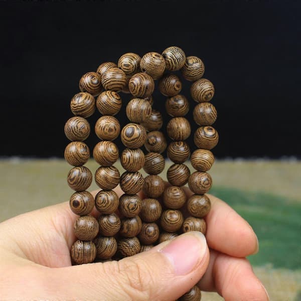 Buddhistiske Perler Halskæde 108 Buddhistiske Bedeperler Træperle Armbånd