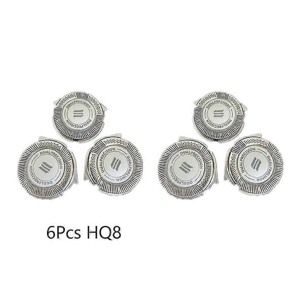 6 stk. Hq8 Erstatningshode Barberblad For Philips Barbermaskin Pt720 725