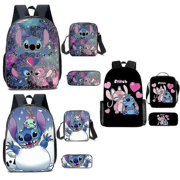 Stitch Skoletaske Rygsæk i Tre Dele Style 6