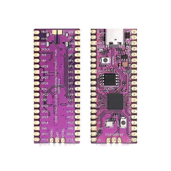 For Raspberry Picoboot Board Rp2040 Dual-core Arm M0+prosessor 264kb Sram+16mb flashminneutvikling