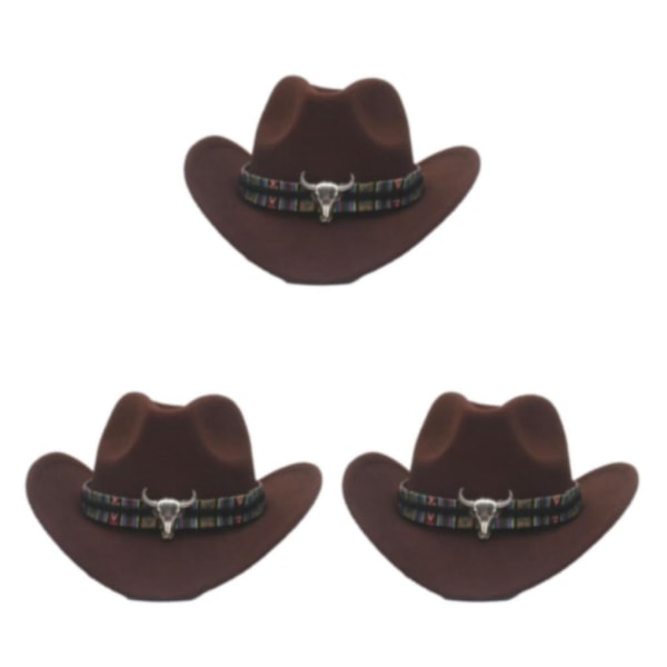 1/2/3 autentisk vestlig cowboyhat til udsøgt håndværk og behagelig