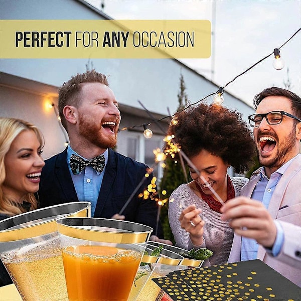 100-pakning Cocktailservietter - 3-lags luksuspapir juleservietter - Engangs drikkeservietter til bryllup