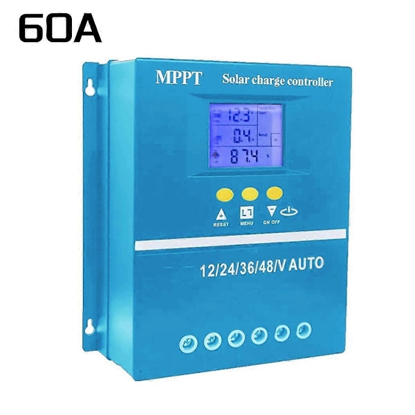 60A MPPT Solarladdningsregulator 12V 24V 36V 48V Batterisystem Auto, PV Solpanel Regulator