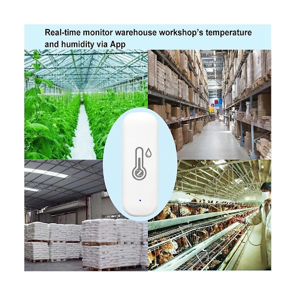 Tuya Smart Zigbee Temperatur- och Luftfuktighetssensor Inomhus Hygrometer App Fjärrstyrning Realtidsövervakning