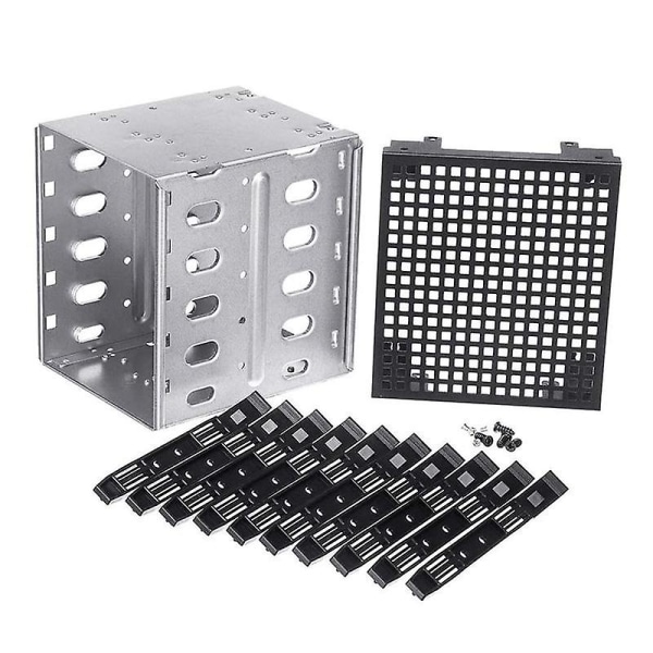 5,25 tommer til 5 x 3,5\" SATA HDD bur rack harddiskdrev kabinet harddiskdrev bakke adapter