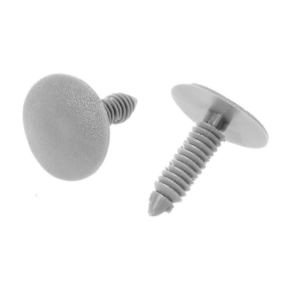 20 stk. Grå Plast Bil Trim Klips Nagle Feste 6mm Hull 26mm Hode