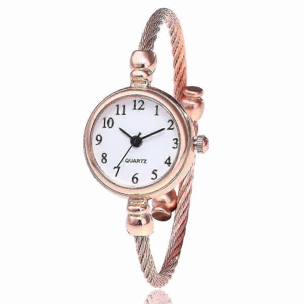 Dame Lille Guld Armring Armbånd Luksusure Rustfrit stål nummer hvid sort