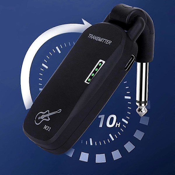 M31 Gitarre Trådløst System Lyd Sender Mottaker Pickup USB Oppladbar Trådløst System for E