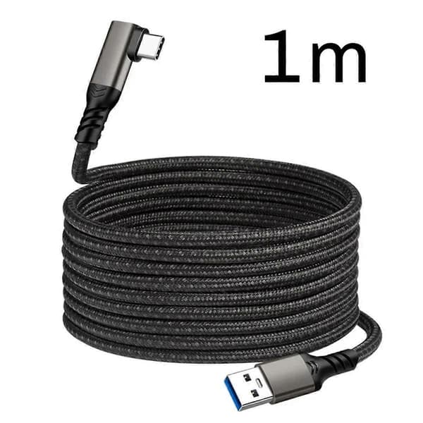 Länkkabel för Quest 2 VR USB 3.2 Snabbladdningskablar Dataöverföring Snabbladdar VR Headset Tillbehör, 1 Meter