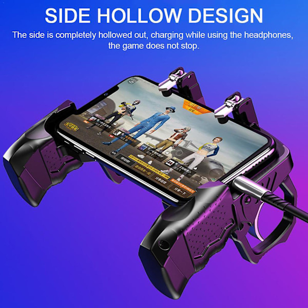 Spilcontroller Multifunktionel Hurtig Respons ABS Fire-finger Forbindelse Telefon Spil Trigger til Gaming