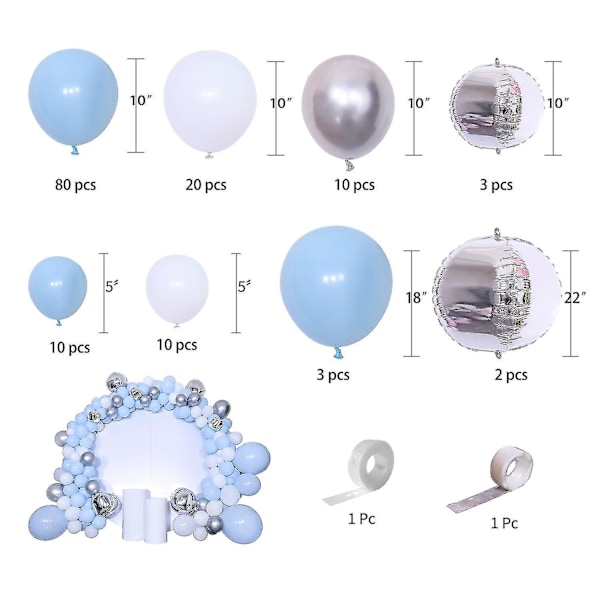 Blå Fødselsdagsfest Dekoration Balloner Fødselsdagsfest Arrangement Bab