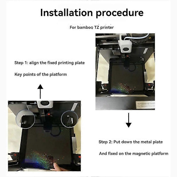 Byggeplade til A1/X1/X1C/P1/P1P/P1S PEI PEY Fjederstålplade til Bamboo Lab 3D Printer Tilbehør