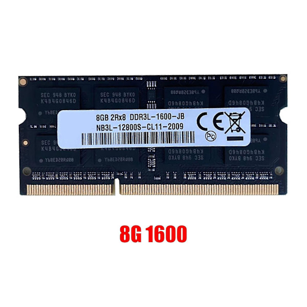 Ddr3 8gb kannettava RAM-muisti 1600mhz Pc3-12800 1.35v 204 nastaa Sodimm tukee kanavaa Amd-kannettavalle