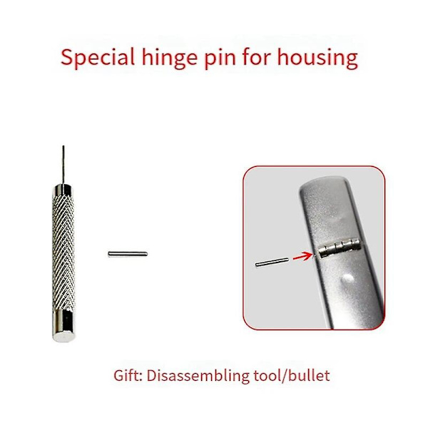Passer til Zippo 9MM (1970-2004) Lighter Shell Hinge Pin Punch Latch Connection Pin Nem Installation Nem At Bruge