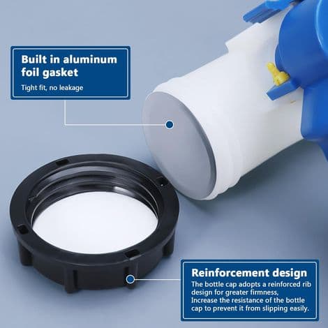 1000L plasttankventil, 1000L tankventil, 1000L tankadapter, IBC-adapter, universaladapter, tømmeventil, regnvannstank, vanntank