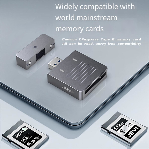 for R5 Z6/Z7 CFexpress TYPE-B Høyhastighetskamera USB3.2 10 Gbps Overføringskortleser, CFE-A-port