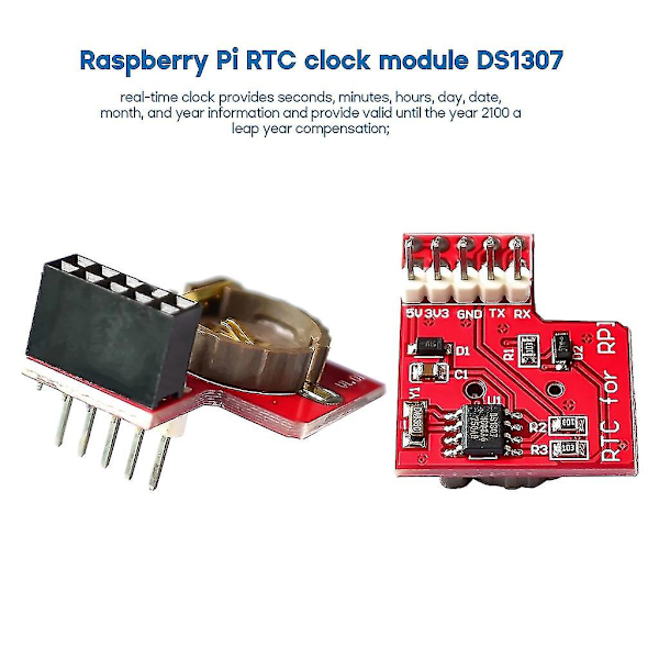 DS1307 RTC Modul Realtidsklocka Modul I2C Gränssnitt Kompatibel Med Raspberry Pi