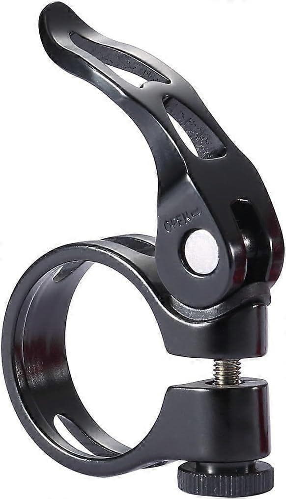 Hurtigudløser cykelsadelpindsklemme - 34,9 mm i elegant sort