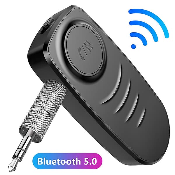 J19 Bil Bluetooth-kompatibel 5.0 Lydmottaker AUX-konverter Håndfri Adapter for Telefon