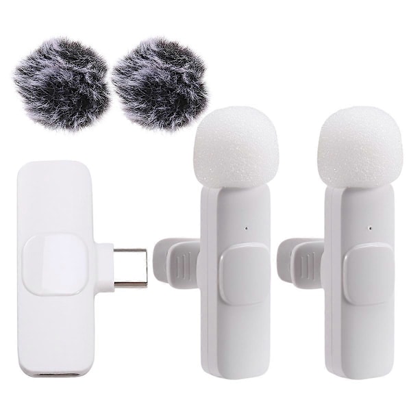 Ny Trådløs Lavalier Mikrofon Bærbar Audio Video Optagelse Mini Mikrofon til Android PC Came