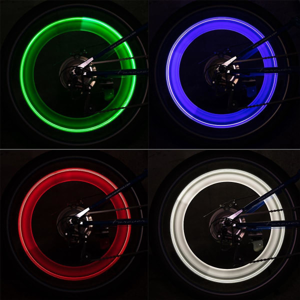 1 Pair Smart Bicycle Spoke Lights Bike Wheel Spokes Lights Cycling Night Warning Led Waterproof Bik