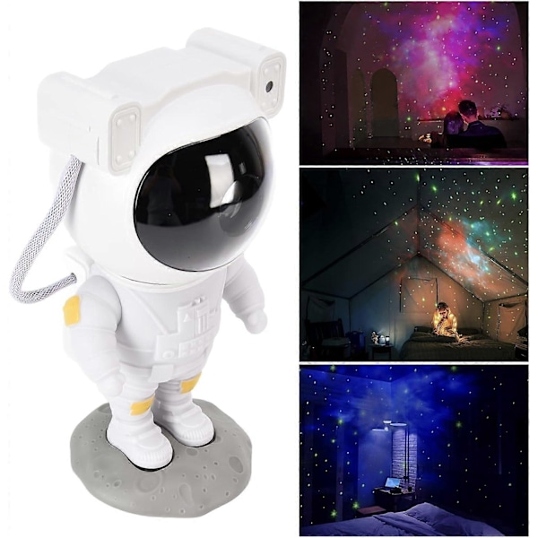 2025 Egnet Astronaut LED Stjerneprojektor, 3D Stjerneprojektor Lys LED Atmosfærisk Nattlys Astronaut Projektor med Innendørs Soveromsdekor
