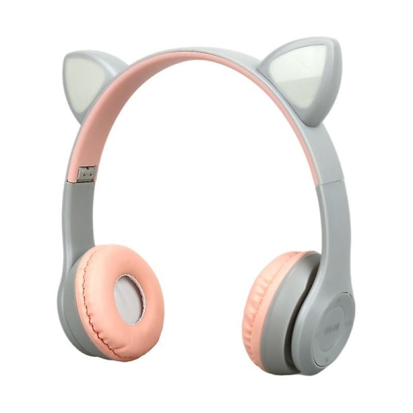 Trådlösa Bluetooth-hörlurar för barn Cat Ear Bluetooth LED Light Up Trådlösa hörlurar för barn